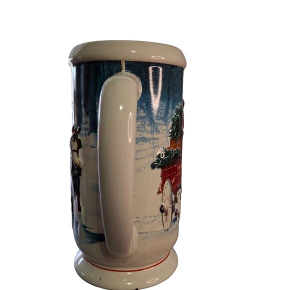 2007 Budweiser Winters Calm Clydesdale Beer Stein Ceramarte Brazil Box & COA - Picture 8 of 14